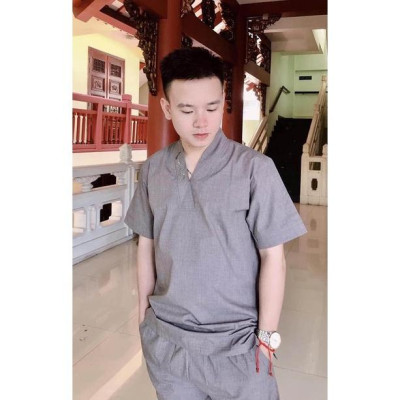 Đồ Lam Đi Chùa Tim Tâm Mẫu Cặp