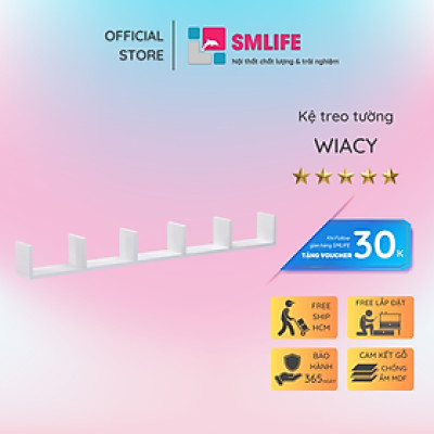 Giá sách treo tường đẹp SMLIFE Wiacy
