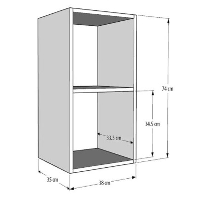 Kệ 2 Ngăn Treo Tường Juno Sofa CTKT521 KT 38x74x35cm