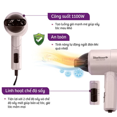 Máy sấy tóc Bluestone HDB-1827 - Hàng chính hãng