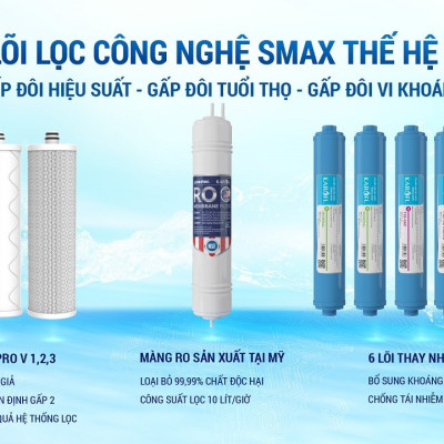 Máy lọc nước RO Mỹ 10 lõi Karofi ERO80 Pro RO - Giao trước lắp sau miễn phí toàn quốc - Bảo hành 36 tháng - Hàng chính hãng