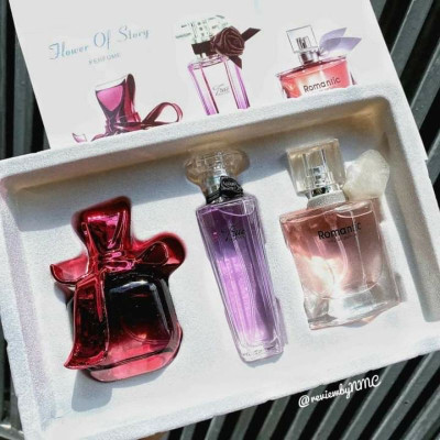 Dụng cụ trang điểm làm đẹp cho bạn gái - Hộp 3 chai nước hoa thủy tinh nữ cao cấp 25ml / 1 , hộp đựng sang trọng , lịch sự có thể dùng làm quà tặng 