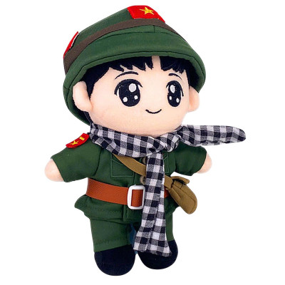 Gấu Bông Yêu Nước Chú Bộ Đội 25 cm - ZooZoo 25250 - Màu Xanh Lá