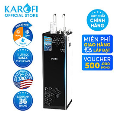 Máy lọc nước nóng lạnh RO Mỹ 11 lõi Karofi KAD-D66S - Giao trước lắp sau miễn phí toàn quốc - Bảo hành 36 tháng - Hàng chính hãng