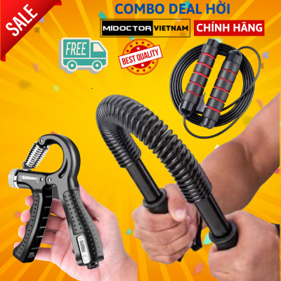 Gậy Bẻ Lò Xo 30Kg Tập Cơ Tay Tập Lực Tay , Vai , Xô , Ngực Full Body Thân Trên Tại Nhà - Hãng miDoctor