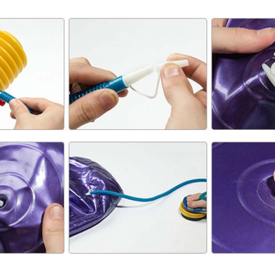 Bóng tập Yoga Nửa Gai + Nửa Trơn 3D -65cm Cao Cấp 1200Gram – Tặng kèm bơm( Hàng Cao Cấp Chính hãng)