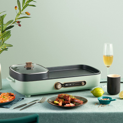 Nồi Điện Đa Năng, Nồi Lẩu Nướng 2 Trong 1 BEAR DKL-C15G1 Dung Tích 3 Lít Công Suất Cao 1600 W - Hàng Chính Hãng