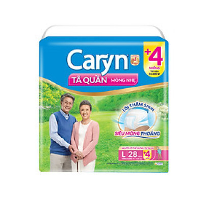 Tã Quần Caryn Loại Mỏng Nhẹ L28