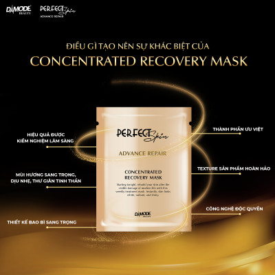 Mặt nạ tinh chất cô đặc tái sinh tế bào phục hồi da CONCENTRATED RECOVERY MASK DAMODE 10 cái dùng thử