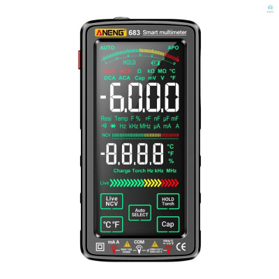 Đồng Hồ Vạn Năng KTS Chất Lượng Cao AN683 MH Màu Cảm Ứng Superview 5 Inch Pin Sạc Litihum CATIII NCV 6000 Counts Độ Chính Xác Cao