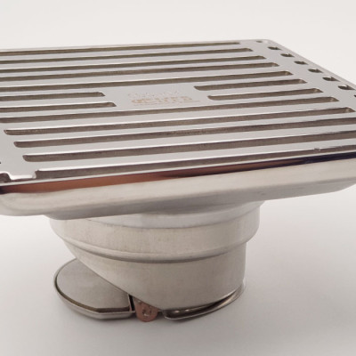 Phễu thu sàn - thoát sàn chống hôi Inox SUS 304, 10cm x 10cm Eurolife EL-HG04 ( Trắng bạc)