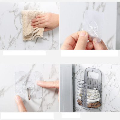 Rổ treo quần áo xếp gọn, giỏ treo đồ đa năng tặng kèm miếng dán hút chân không chắc chắn GD186-RTDoXG     