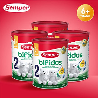 Combo 4 Sữa bột công thức Semper Bifidus số 2 400g/hộp