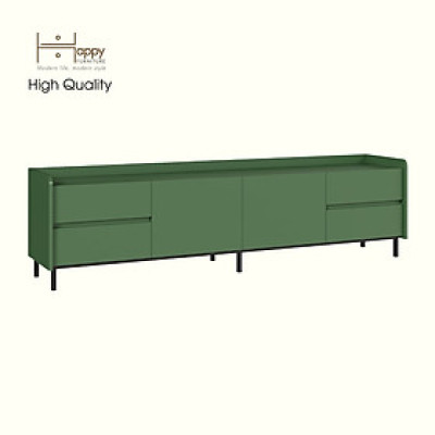 [Happy Home Furniture] LAVIA, Kệ TV 2 cánh mở - 4 ngăn kéo - chân sắt, 200cm x 40cm x 54cm ( DxRxC), KTV_044
