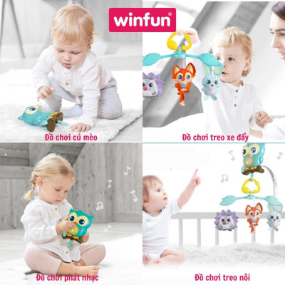 Đồ chơi treo nôi 3 trong 1 hình cú mèo Winfun 720010-NL chất liệu nhựa an toàn cao cấp