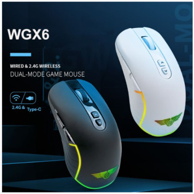 Chuột máy tính không dây Gaming Newmen WGX6 (Dual Mode Type C & 2.4 Ghz) - Hàng chính hãng