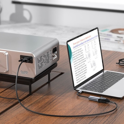 Bộ chuyển đổi cao cấp Type-C Sang VGA Bộ Chuyển Đổi Video Âm Thanh 1080P - Hàng nhập khẩu