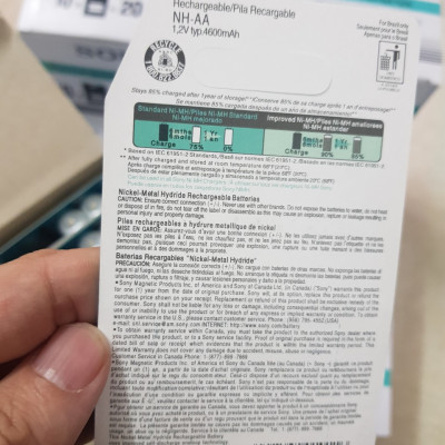 Pin tiểu sạc 2A (AA) 4600 mAh và 3A (AAA) 4300mAh dùng cho các thiết bị điện tử và bộ sạc Jiabao A612