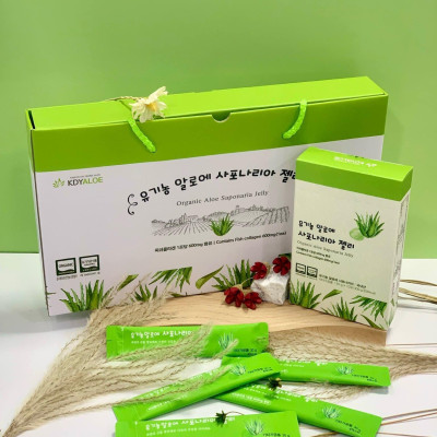 THẠCH COLLAGEN NHA ĐAM SÂM NHO XANH HỮU CƠ (set 30 gói) HỖ TRỢ ĐẸP DA