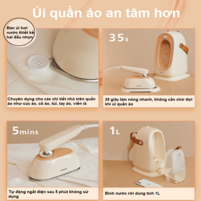 Bàn là, ủi hơi nước cầm tay công suất lớn 1800W. Thương hiệu Hà Lan cao cấp Philips - STE0850/50 - Hàng nhập khẩu