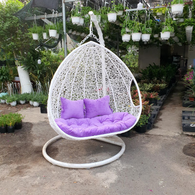 Ghế xích đu đôi - NAVICOM (Nệm màu tím)
