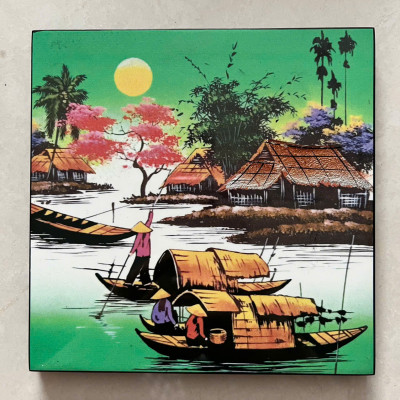 Tranh sơn mài - ĐỒNG QUÊ VIỆT NAM -hàng xuất khẩu nhiều mẫu
