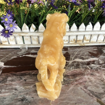 Tượng con Cọp, Hổ giáp, tuổi Dần phong thủy đá ngọc hoàng long trang trí phòng khách, bàn làm việc - Dài 20 cm