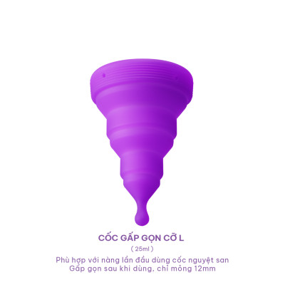 Cốc nguyệt san gấp gọn Z Cup cỡ L (25ml) Cup Yess chính hãng, an toàn, nhỏ gọn, siêu tiện lợi