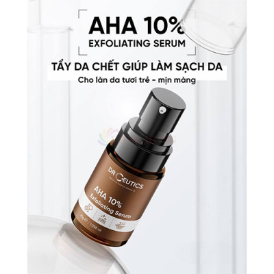 Tẩy tế bào chết DrCeutics AHA 10% Exfoliating Serum (30g) - Hàng chính hãng