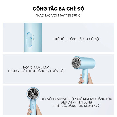 Máy Sấy Tóc Tạo Kiểu Smate SH-1802 - Công Suất 1800W 3 Chế Độ Nhiệt Sấy Nóng Lạnh Mau Khô & Bảo Vệ Tóc Công Nghệ Ion Âm Giảm Xơ Rối