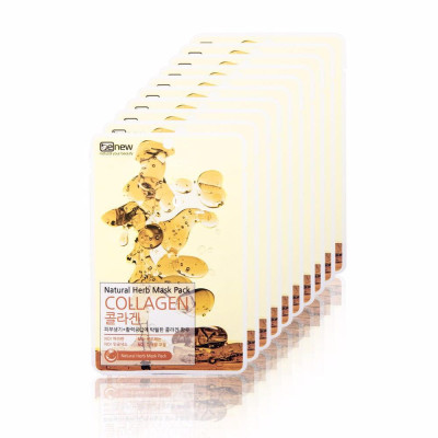 Bộ 10 Miếng Mặt Nạ Chống lão hóa Benew Natural Herb Mask Collagen ( 22ml / miếng ) - Hàng Chính Hãng 