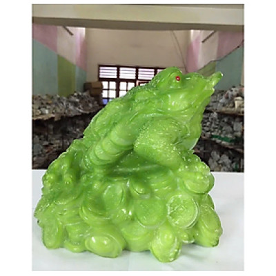 Tượng Cóc ngậm tiền phong thủy CTV33 18.8 x 22.4 x 20.4cm Tundo mạ vàng hoặc màu xanh lựa chọn