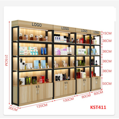 Kệ trưng bày sản phẩm, hàng hóa , kệ trang trí khung sắt mặt gỗ KST411- Nội thất lắp ráp Viễn Đông Adv