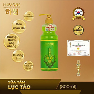 Sữa Tắm Trắng Da Lục Tảo Cao Cấp HAWON - 800ml