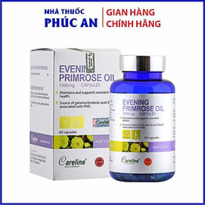 Viên tinh dầu hoa anh thảo Careline Evening Primrose Oil 60 viên giúp điều hoà nội tiết tố đẹp da