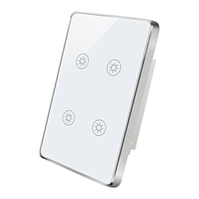 Công tắc chữ nhật thông minh Wifi / Zigbee bo viền 4 Gang - neoSSW2 