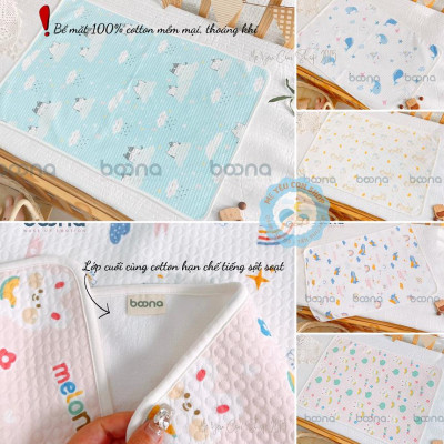 Miếng lót chống thấm chất vải Cotton Organic 50x70cm Cho Bé - Boona