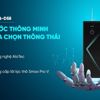 Máy lọc nước RO Mỹ 10 lõi Karofi KAQ-D58 Aiotec RO - Giao trước lắp sau miễn phí toàn quốc - Bảo hành 36 tháng - Hàng chính hãng