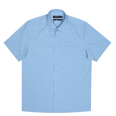 Áo sơ mi nam tay ngắn form suông vạt ngang Khatoco A1MN468T2-CNIN535-2606-N