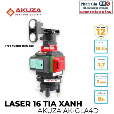 [chính hãƞg] Máy Cân Mực Laser Akuza 16 Tia Xanh - Máy Cân Mực, Bắn Cốt, Đánh Thăng Bằng Laze