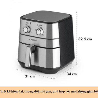 Nồi chiên không dầu Klarstein Aero Vital 5,4l (Điều khiển cơ) - Hàng chính hãng