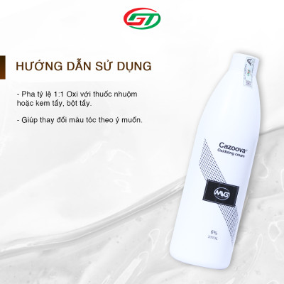 Oxi, trợ nhuộm Cazoova hương thơm bạc hà 1000ML