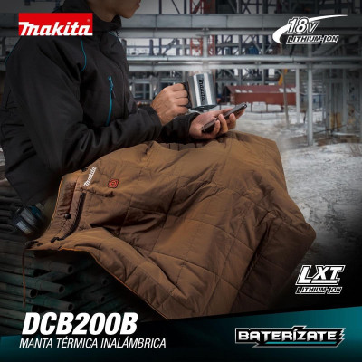 CHĂN LÀM ẤM PIN 18V/ 14.4V (700X1,400 MM) MAKITA DCB200B- HÀNG CHÍNH HÃNG
