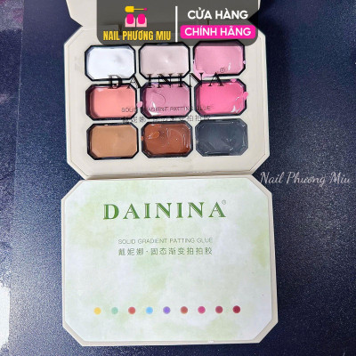Gel Dặm Ombre Dainina 9 Màu Trẻ Trung Làm Nail Hàn Quốc, Sơn Gel Dặm Nén Ombre Vẽ Móng Cao Cấp Nữ Women
