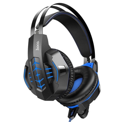 Tai nghe gaming dành cho Hoco W102 Painless wear led cực đẹp - tích hợp mic và phone trên 1 jack 3.5mm (2 màu tuỳ chọn) - Hàng Chính Hãng
