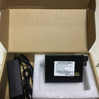 Bộ chuyển đổi quang điện Gigabit 8 POE 10/100/1000 M kèm cổng SC 1 sợi GNETCOM GNC-6109GE-20B (1 thiết bị ) - Hàng Chính Hãng
