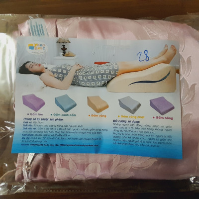VỎ GỐI KÊ CHÂN CHỐNG GIÃN TĨNH MẠCH YOROKOBI 28CM- MÀU HỒNG