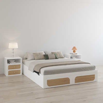 [Happy Home Furniture] BANA , Giường ngủ 2 ngăn kéo , 207cm x  32cm ( DxC), GNG_118, GNG_119, GNG_120, GNG_121