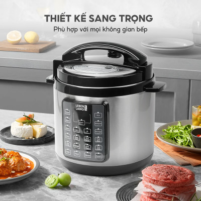 Nồi áp suất điện tử đa năng LEBENLANG LBEE0908-EC dung tích 6L, công suất 1000W - hàng chính hãng