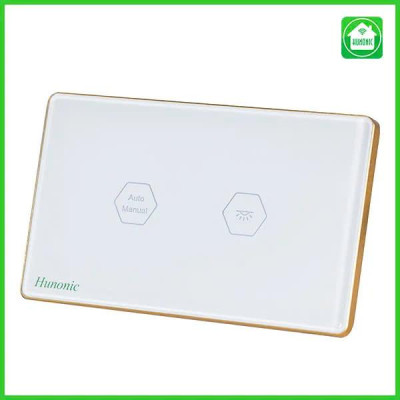 Công Tắc Cầu Thang Wifi Hunonic Viền Vàng Liên Kết Đảo Chiều Không Cần Mạng Internet